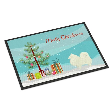 Carolines Treasures 18 x 27 in. Spitz Christmas Tree Indoor or Outdoor Mat CK3565MAT